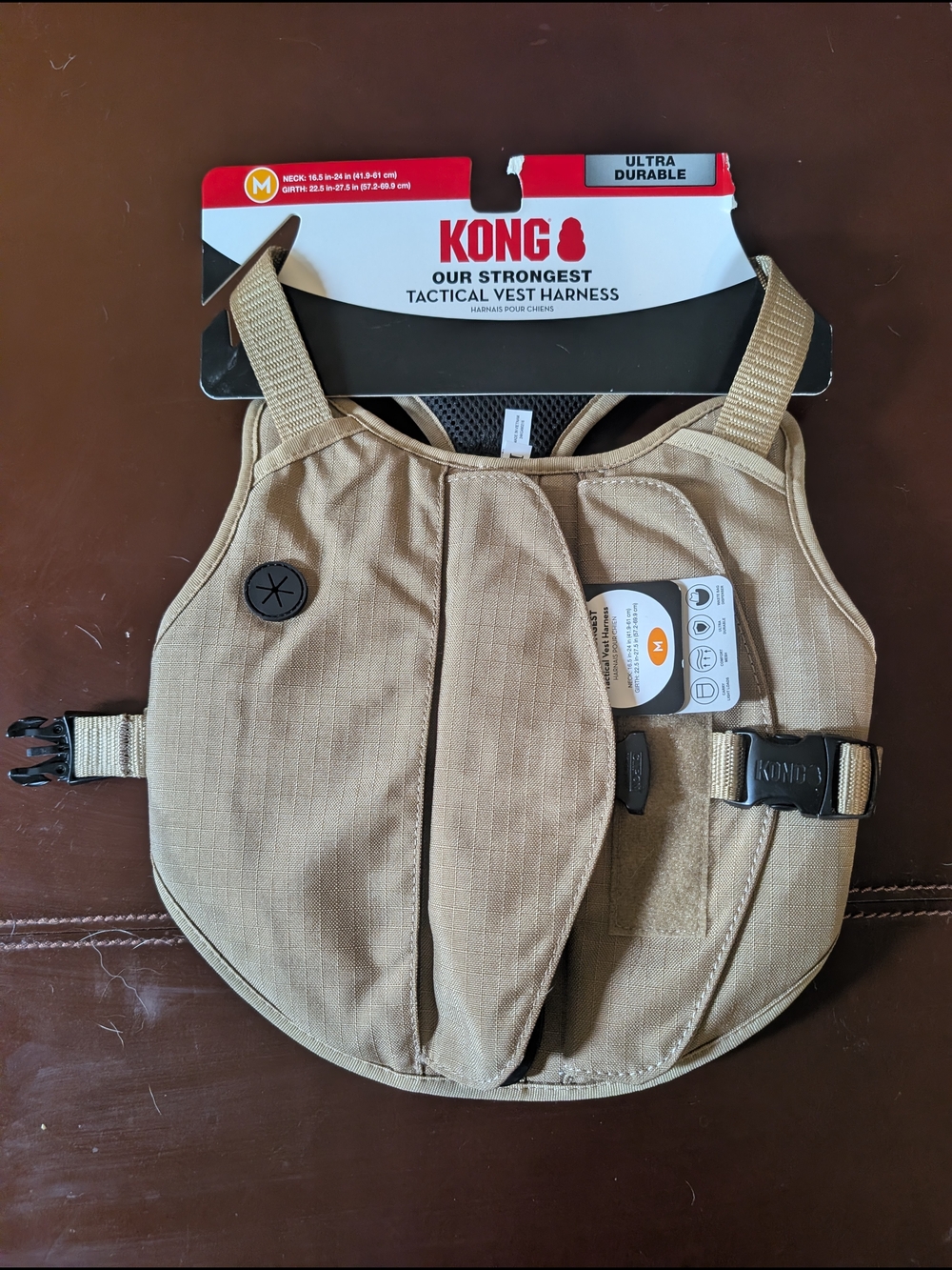 Kong Tactical Vest Harness in Tan, Medium